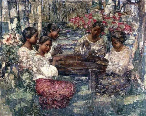 Jogadores Tom-tom Ceilão 1908