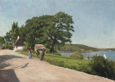 Una conversación en Troense Dinamarca 1889