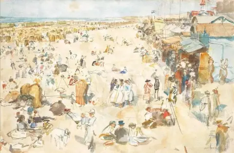 En hektisk dag Scheveningen Beach