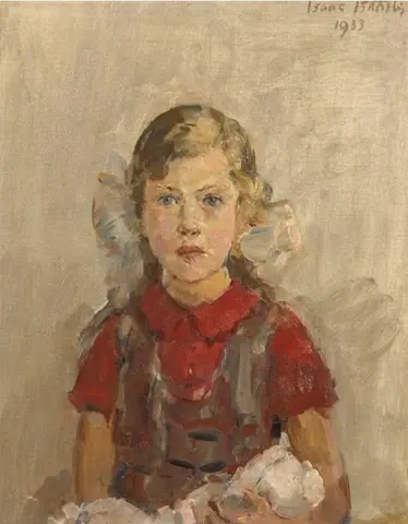 En liten flicka och hennes docka 1933