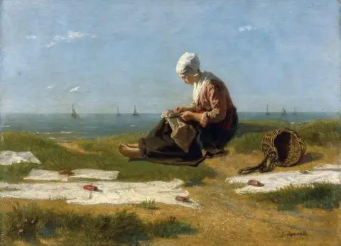 En ung kvinna från Katwijk ca 1862