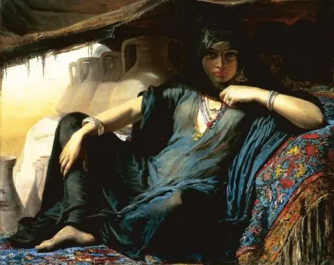 Un vendedor de vasijas egipcio cerca de Giza, 1876-78