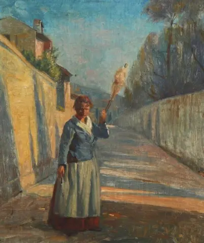 Mujer hilandera de capri