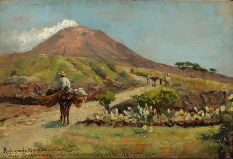 El camino hacia el Observatorio del Vesubio 1895