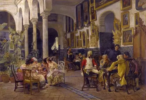 Conversazione in un cortile sivigliano 1881