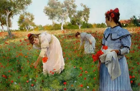 Nel campo di papaveri 1895