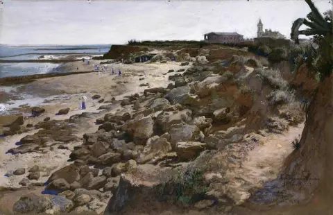 La spiaggia di Chipiona 1899