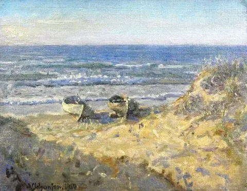 Σκάφη στο Skagen στην Sonderstrand