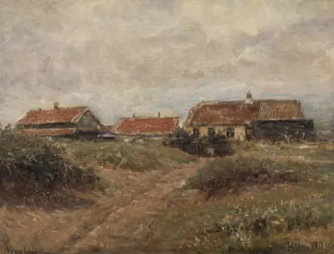 Σπίτια μεταξύ των αμμόλοφων στο Σκάγκεν 1911