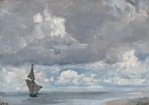 The Clouds Are Gathering Over The Quiet Waters 1889
