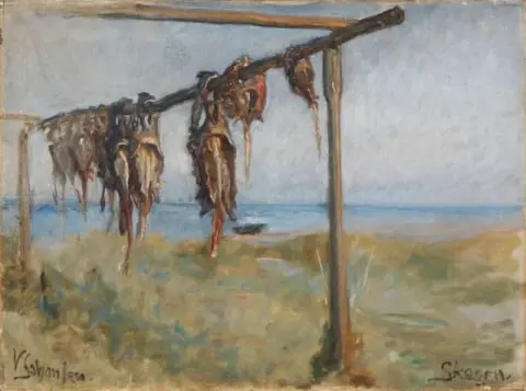 View From Skagen With Fish Hanging To Dry