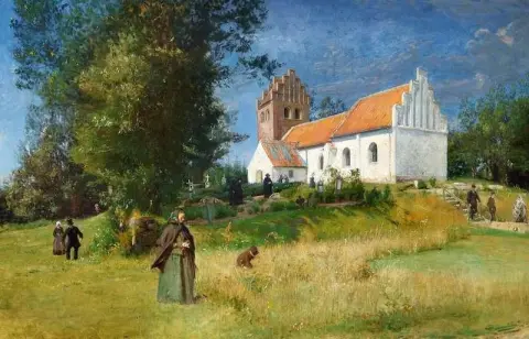 View Of Tibirke Church