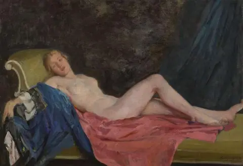 Makaava alaston Taiteilijan vaimo Jane 1916