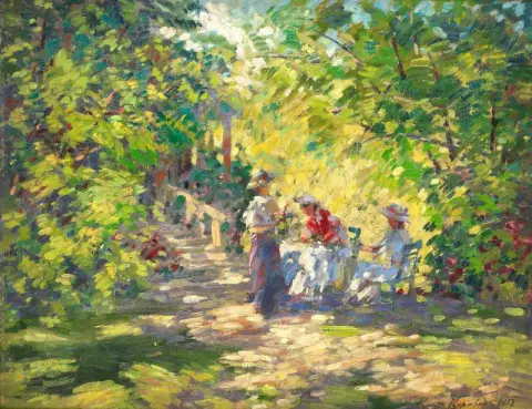 Een zonovergoten tuin 1917