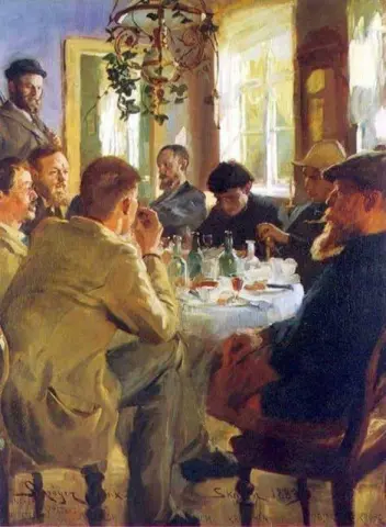 Pranzo degli artisti a Skagen 1883