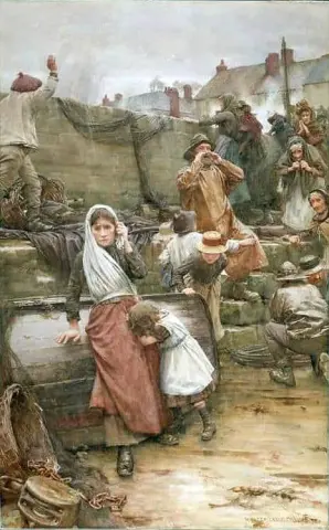 콘월 어 어촌 마을의 재난 현장 1889