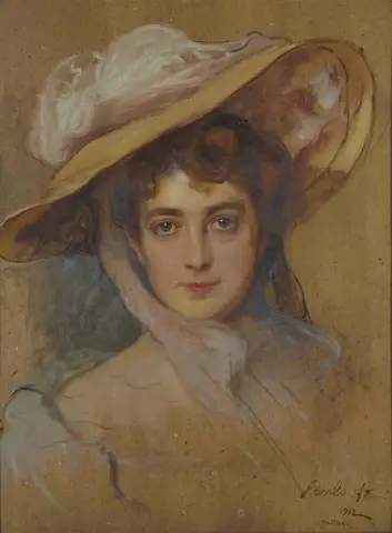 Hertiginnan av Clermont-tonnerre Född Elisabeth De Gramont Head Study 1902