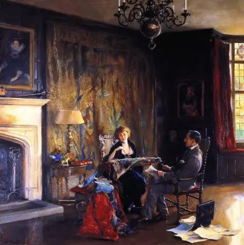 The Last Days At Checkers Lord And Lady Lee Of Farenam In The Hawtrey Room 1920