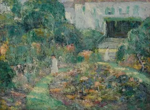 En el jardín