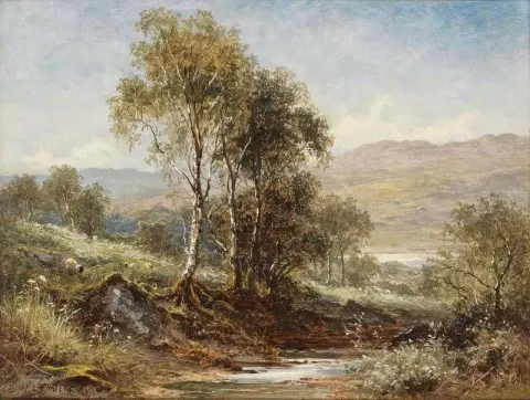Sumuinen aamu Walesin kukkuloilla 1874