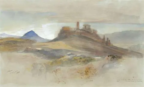L'acropoli da sud-ovest con il tempio di Atena Nike 1848