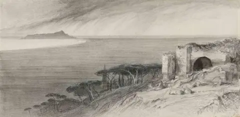 Le paludi pontine sopra Terracina Italia