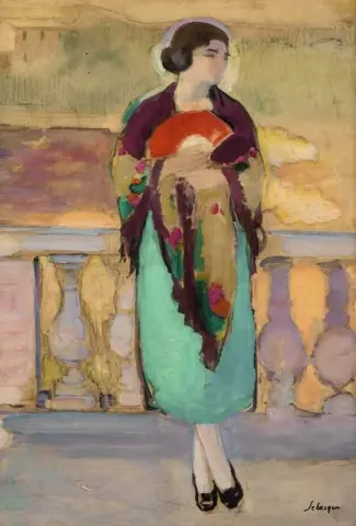 젊은 여성 L 팬, 1924년