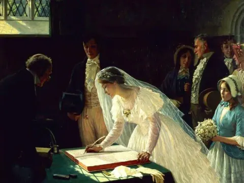 O registro de casamento