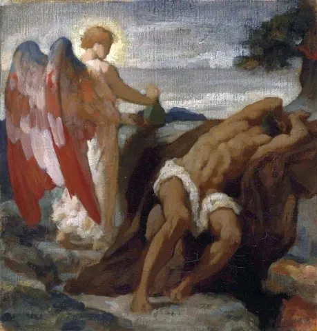 Studie for Elijah In The Wilderness ca. 1878