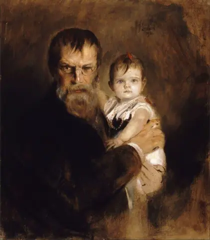 Konstnären med sin dotter Gabriel 190