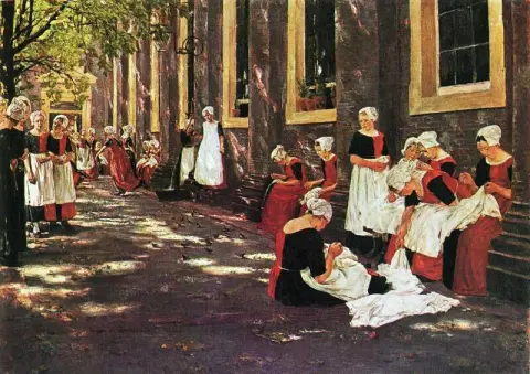 Der Hof Des Waisenhauses In Amsterdam 1881-82