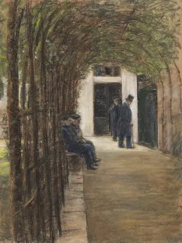 Garten Im Brentanostift In Amsterdam Ca. 1880