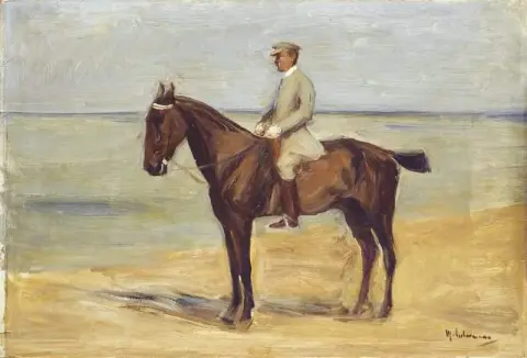 Reiter Am Strand Nach Links 1911