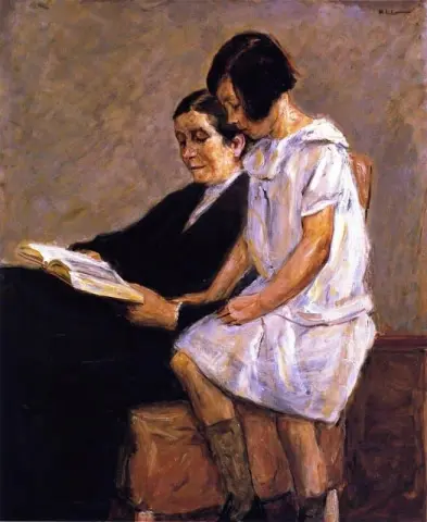 Die Frau und Enkelin des Künstlers 1926