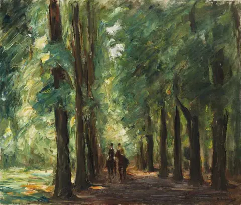 Zwei Reiter In Der Allee Bei Sakrow 1924