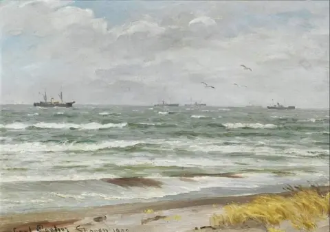 A Convoy Of Ships Off Skagen 1903