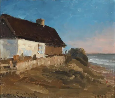 A View From A Coast From A Fishermans Cottage 1899