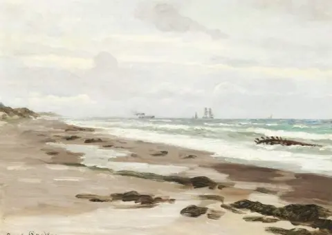 An Overcast Day With A Fresh Breeze From The West At Gammel Skagen