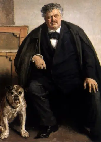 Carl Locher With His Dog Tiger