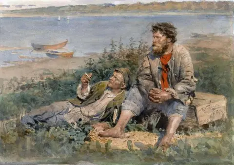 דייגים על נהר הוולגה 1896