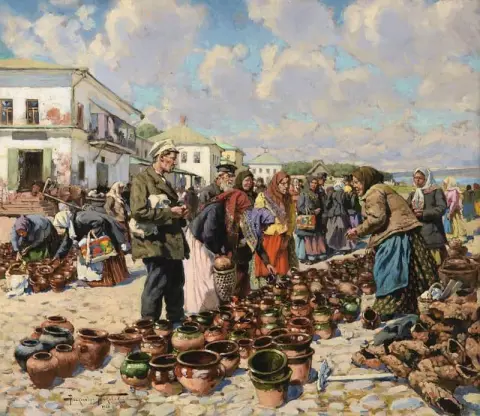 סצנת שוק 1920