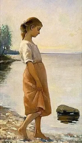 Ennen kylpemistä 1885