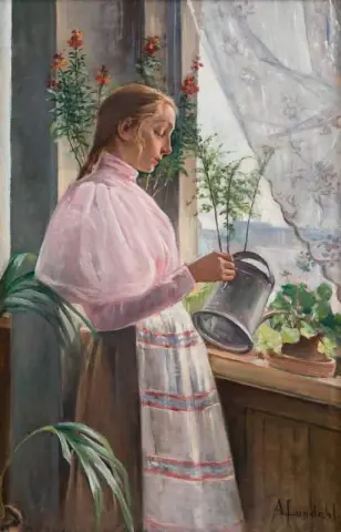 Tyttö saaristosta 1890-luvun alussa