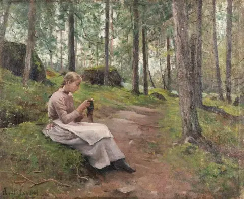 Tyttö Metsässä