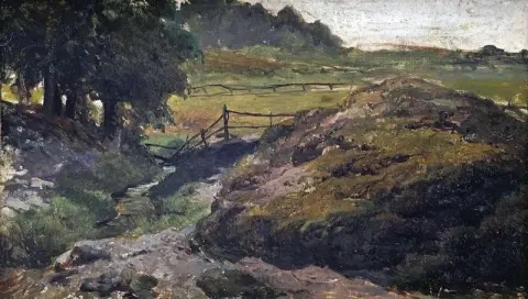 Un ruscello calmo Oosterbeek intorno al 1860