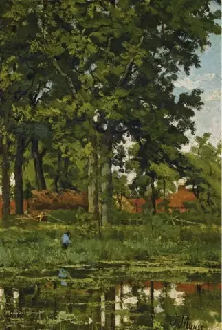 Una Figura In Un Paesaggio Boscoso