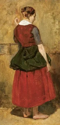 Una ragazza in piedi