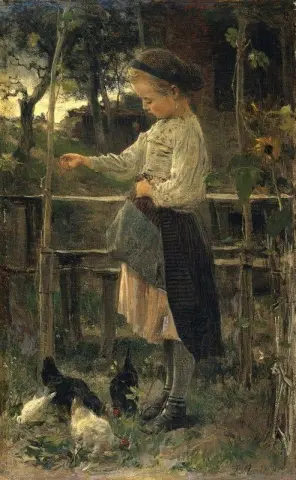 Nutrire i pulcini 1866