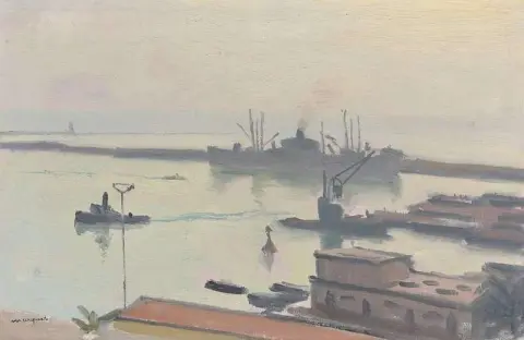 Rosa dimma över Alger ca 1944-45