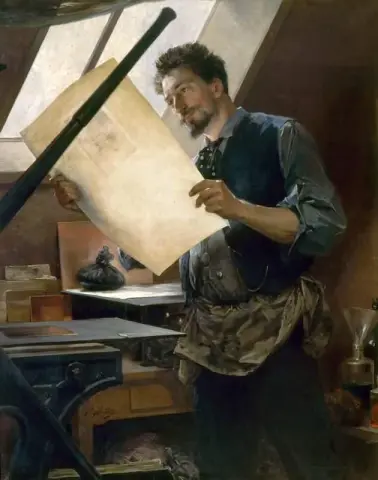 Felicien Rops In His Studio